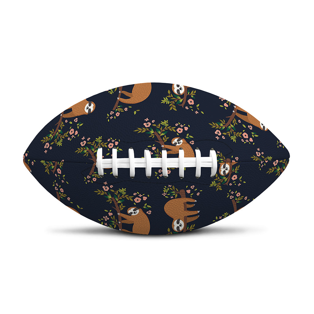 Cute Sloth Pattern Print Rugby Ball