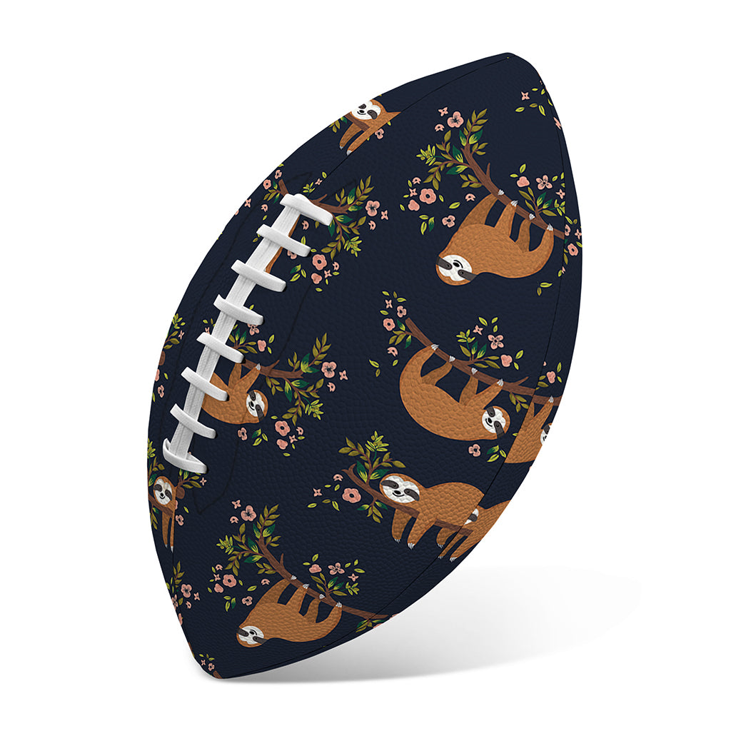 Cute Sloth Pattern Print Rugby Ball