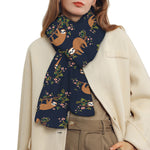 Cute Sloth Pattern Print Scarf