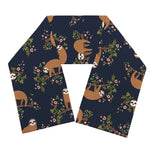 Cute Sloth Pattern Print Scarf