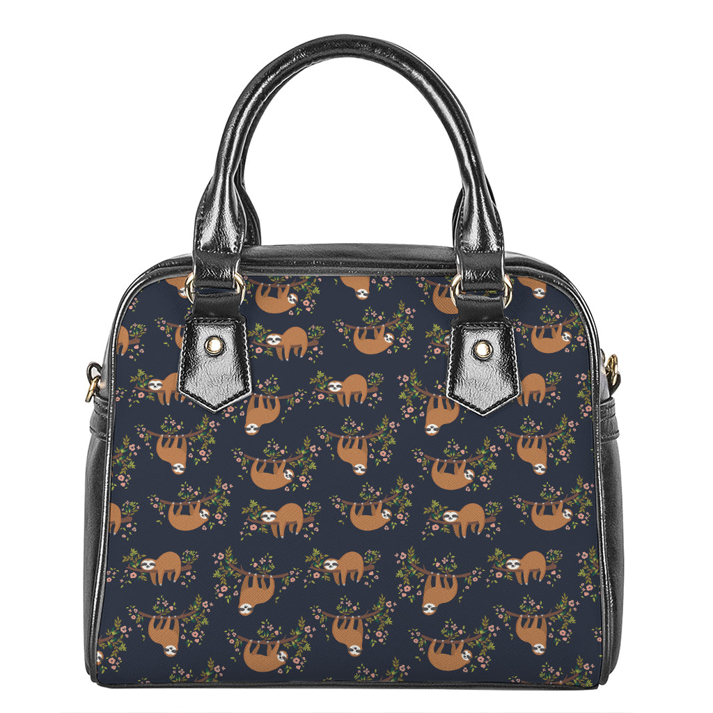 Cute Sloth Pattern Print Shoulder Handbag