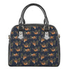 Cute Sloth Pattern Print Shoulder Handbag