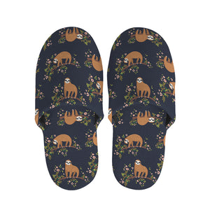 Cute Sloth Pattern Print Slippers