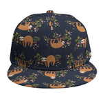 Cute Sloth Pattern Print Snapback Cap