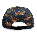 Cute Sloth Pattern Print Snapback Cap