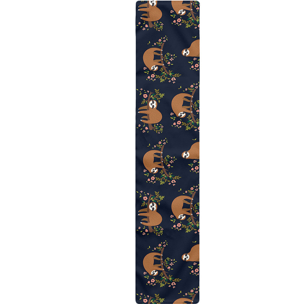 Cute Sloth Pattern Print Table Runner
