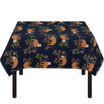 Cute Sloth Pattern Print Tablecloth