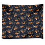 Cute Sloth Pattern Print Tapestry