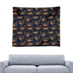 Cute Sloth Pattern Print Tapestry