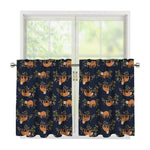 Cute Sloth Pattern Print Tier Curtains