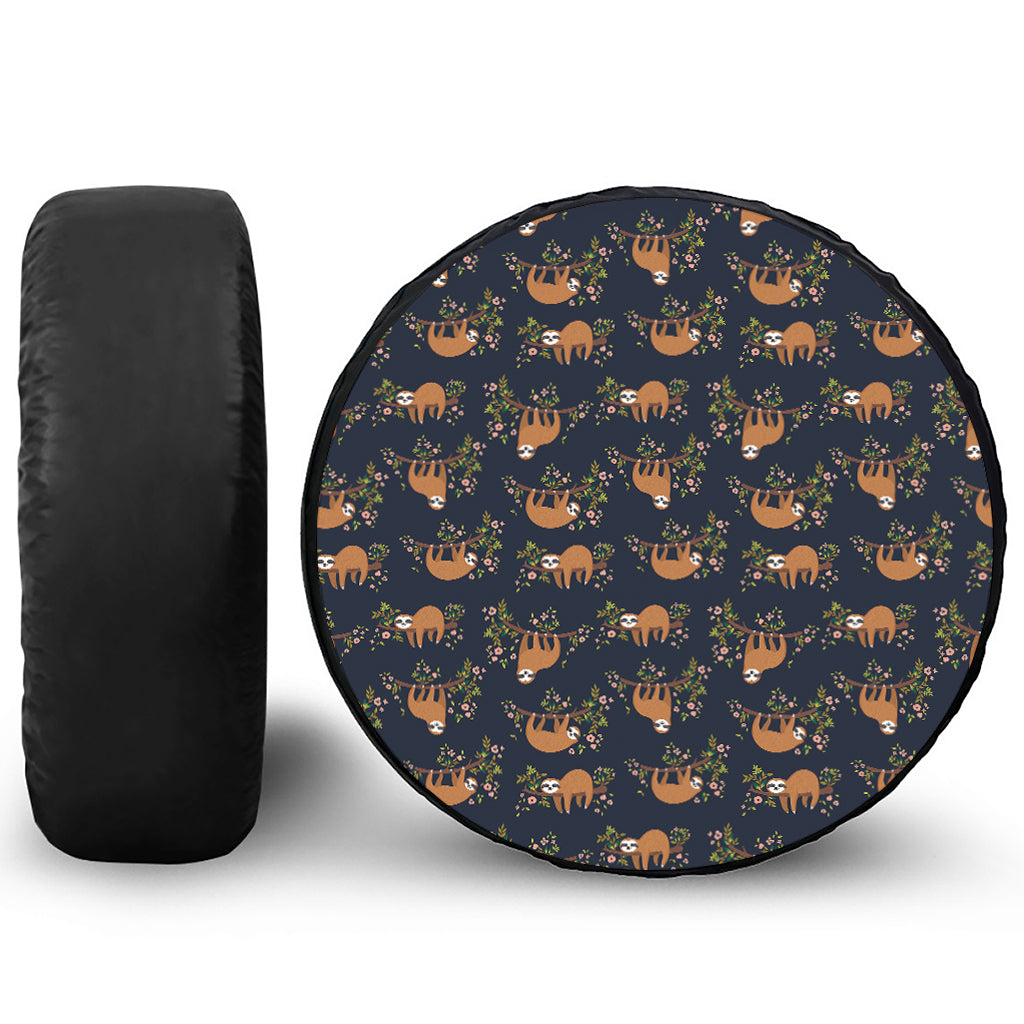 Cute Sloth Pattern Print Tire Cover