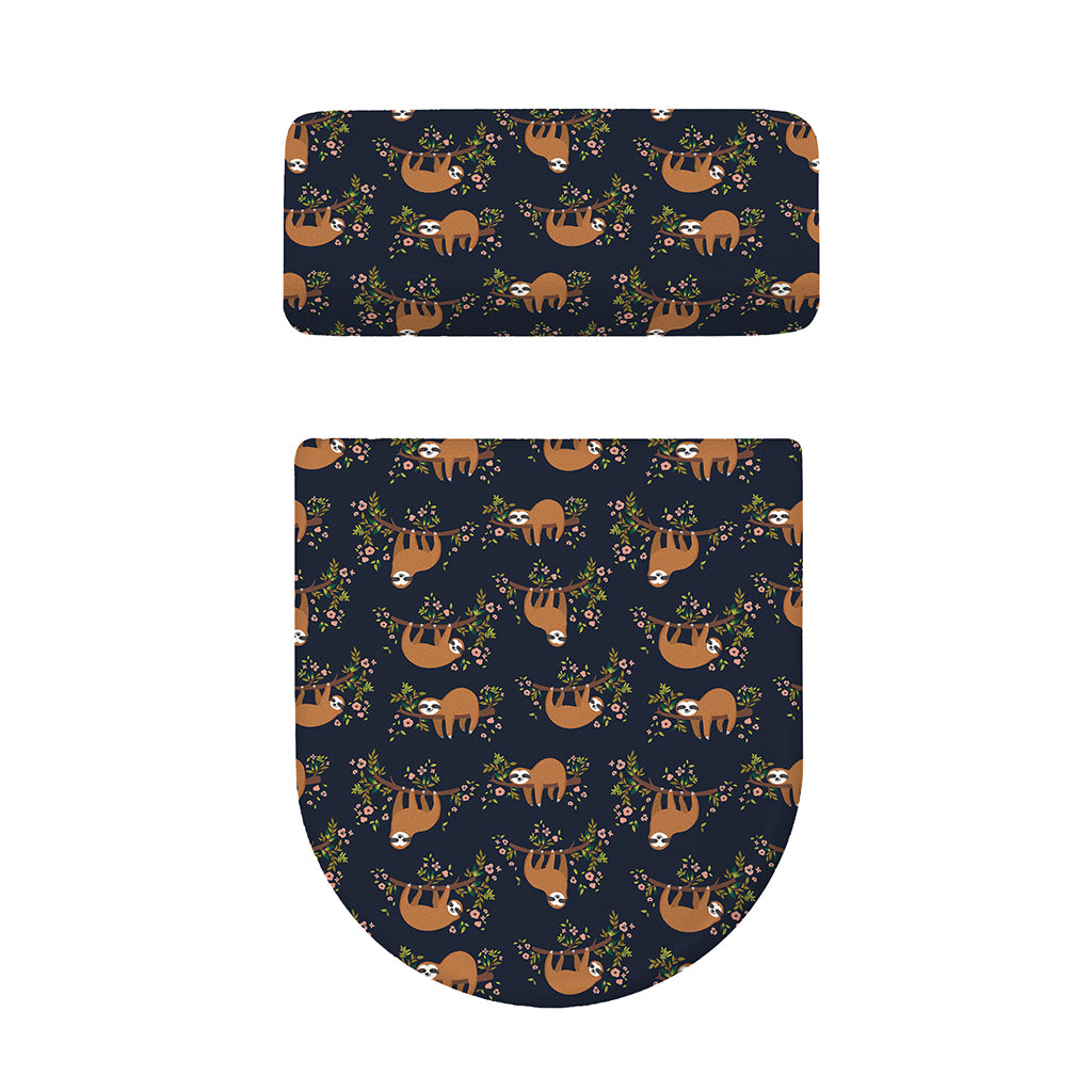 Cute Sloth Pattern Print Toilet Lid And Tank Cover Set