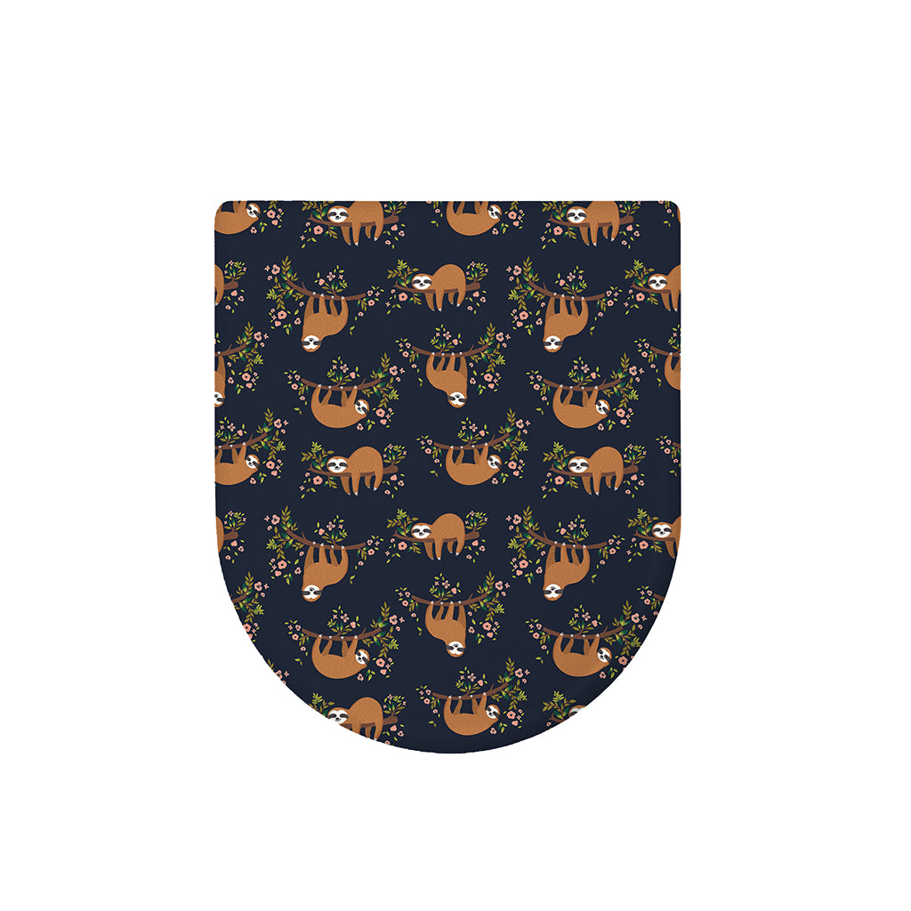 Cute Sloth Pattern Print Toilet Lid Cover