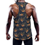 Cute Sloth Pattern Print Training Tank Top