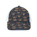 Cute Sloth Pattern Print White Mesh Trucker Hat