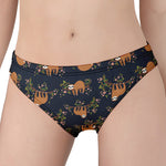 Cute Sloth Pattern Print Women's Panties