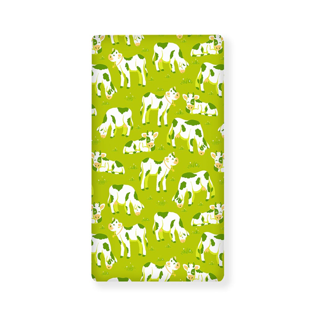 Cute Smiley Cow Pattern Print Baby Crib Sheet