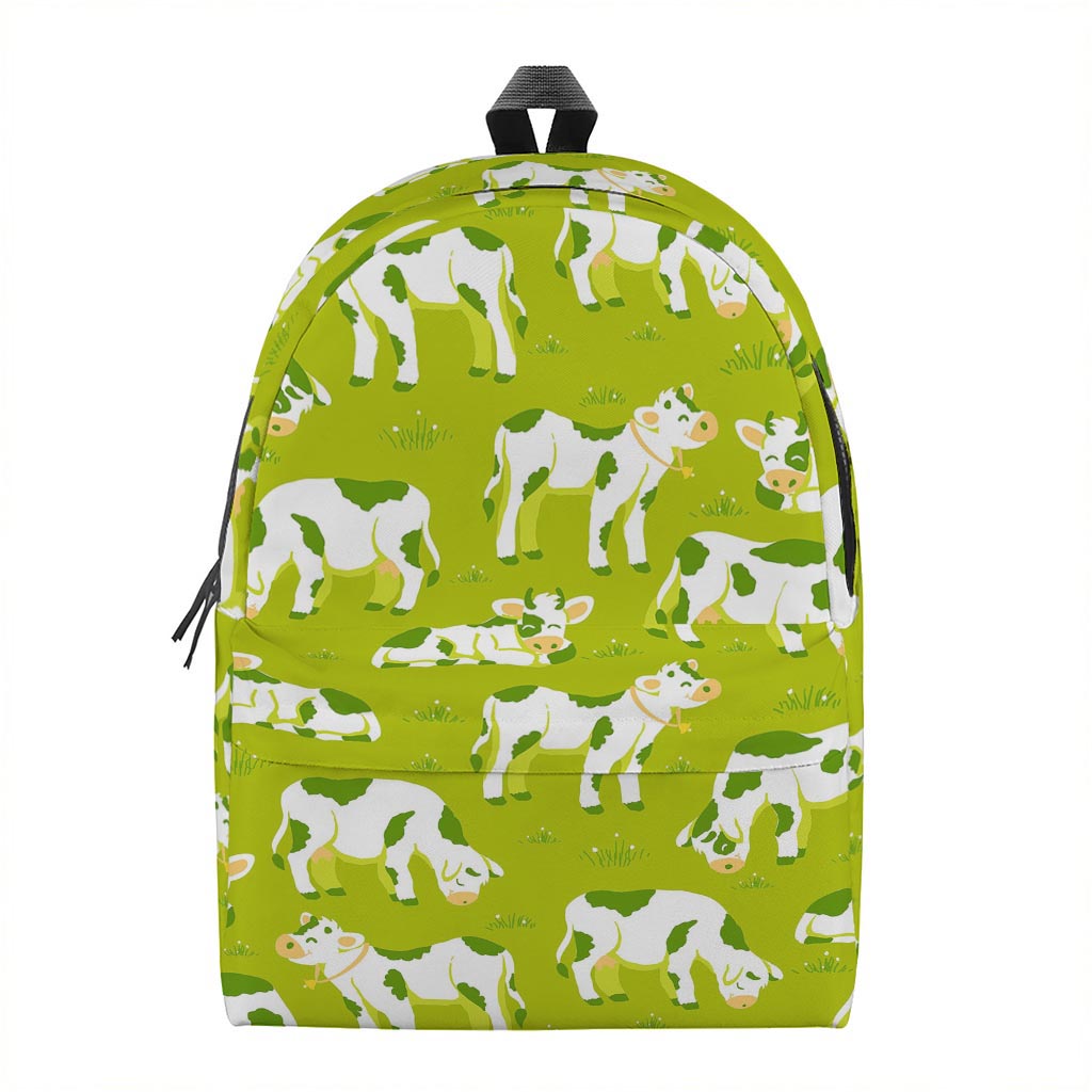 Cute Smiley Cow Pattern Print Backpack