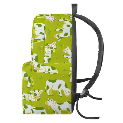 Cute Smiley Cow Pattern Print Backpack