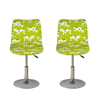 Cute Smiley Cow Pattern Print Bar Stool Covers