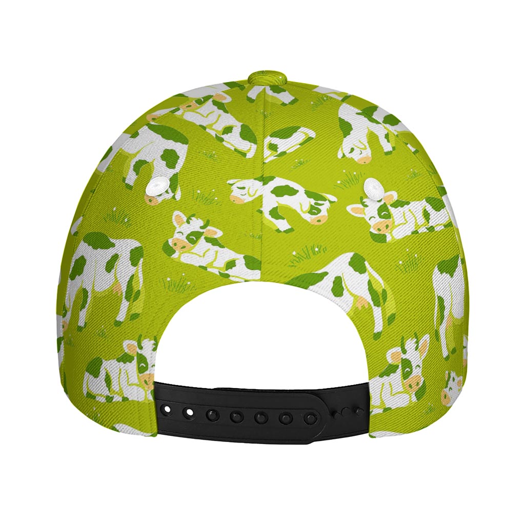 Cute Smiley Cow Pattern Print Baseball Cap