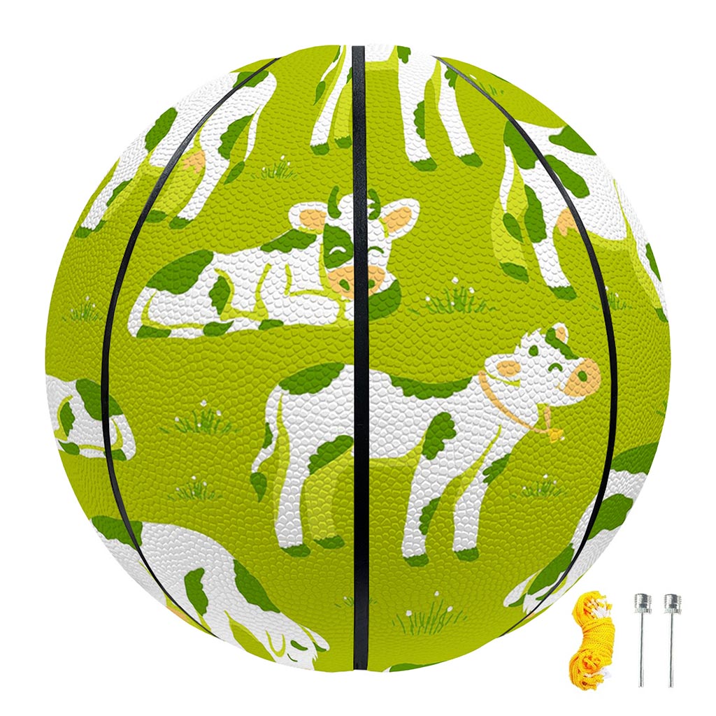 Cute Smiley Cow Pattern Print Basketball