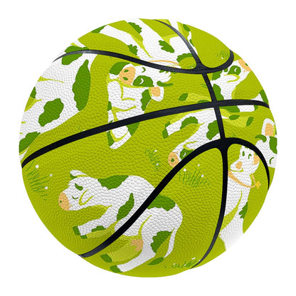 Cute Smiley Cow Pattern Print Basketball
