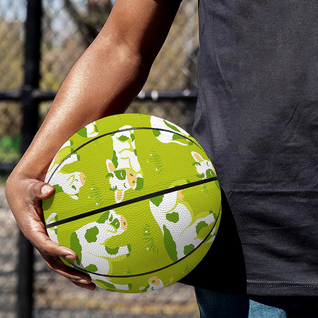 Cute Smiley Cow Pattern Print Basketball