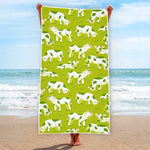 Cute Smiley Cow Pattern Print Beach Towel