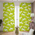 Cute Smiley Cow Pattern Print Dimout Pencil Pleat Curtains