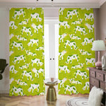 Cute Smiley Cow Pattern Print Blackout Pencil Pleat Curtains