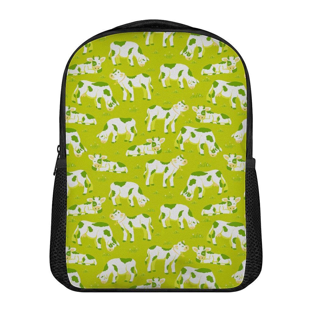Cute Smiley Cow Pattern Print Casual Backpack