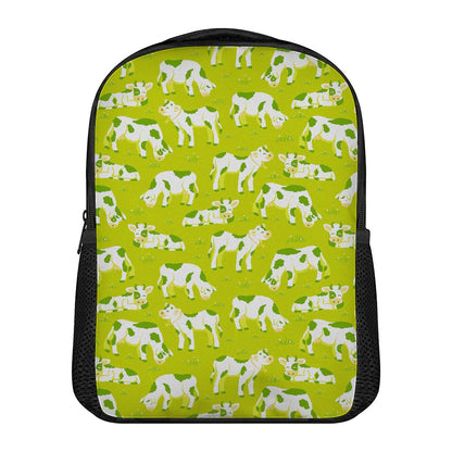 Cute Smiley Cow Pattern Print Casual Backpack