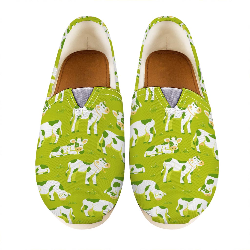Cute Smiley Cow Pattern Print Casual Shoes
