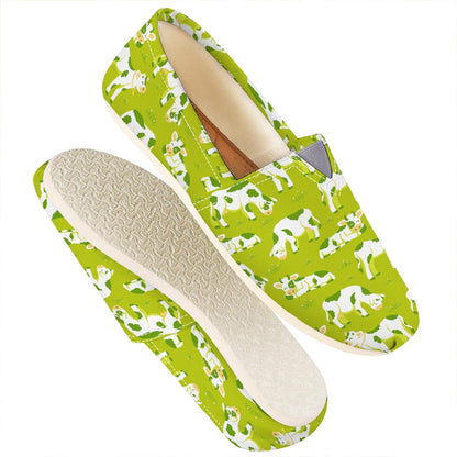 Cute Smiley Cow Pattern Print Casual Shoes