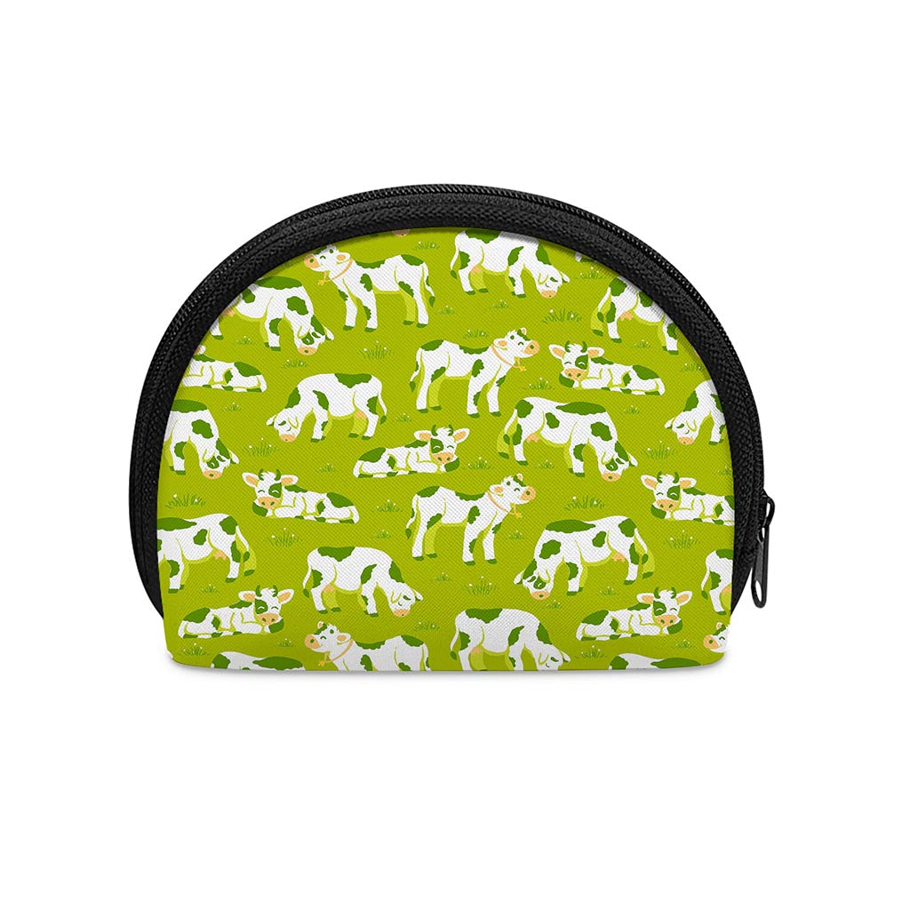 Cute Smiley Cow Pattern Print Coin Purse