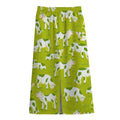 Cute Smiley Cow Pattern Print Cotton Front Slit Maxi Skirt