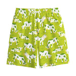 Cute Smiley Cow Pattern Print Cotton Shorts