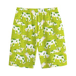 Cute Smiley Cow Pattern Print Cotton Shorts