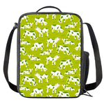 Cute Smiley Cow Pattern Print Crossbody Lunch Bag