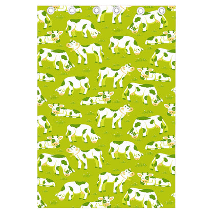 Cute Smiley Cow Pattern Print Curtain