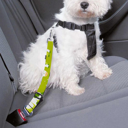 Cute Smiley Cow Pattern Print Dog Seat Belt