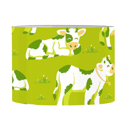 Cute Smiley Cow Pattern Print Drum Lamp Shade