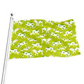 Cute Smiley Cow Pattern Print Flag