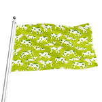 Cute Smiley Cow Pattern Print Flag