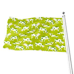 Cute Smiley Cow Pattern Print Flag