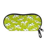 Cute Smiley Cow Pattern Print Glasses Case