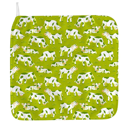 Cute Smiley Cow Pattern Print Hand Towel