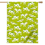Cute Smiley Cow Pattern Print House Flag