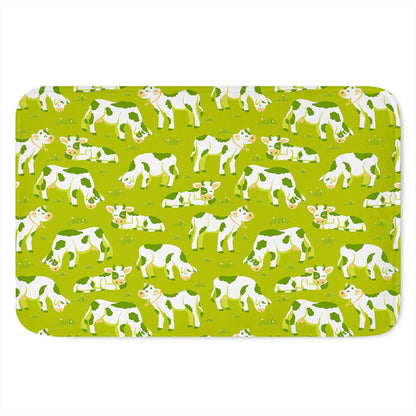 Cute Smiley Cow Pattern Print Indoor Door Mat